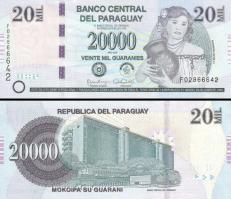 *20 000 Guaranies Paraguaj 2015-2024, P238 UNC - Kliknutím na obrázok zatvorte -
